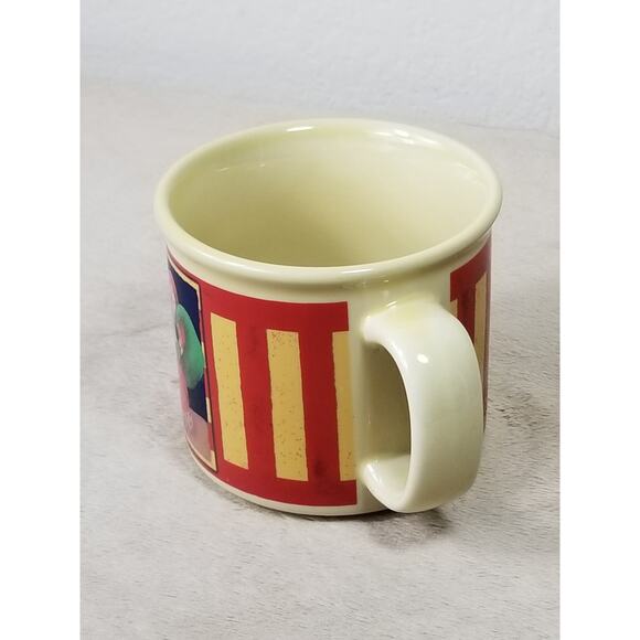 Susan Zulauf Soup Coffee Mug 3 1/4" Christmas Holiday Ceramic Yellow 14oz - Picture 7 of 15